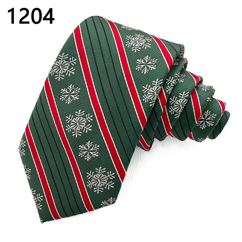 Luxury Men's Jacquard Christmas Tie - High-end Polyester Fashion