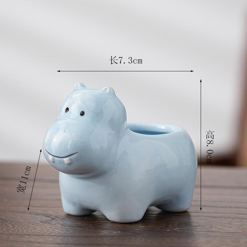 

Cartoon Animal Ceramic Flower Pot Cute Lion Giraffe Plant Cactus Potted Home Garden Flower Vase Interior Desktop Decoration Gift