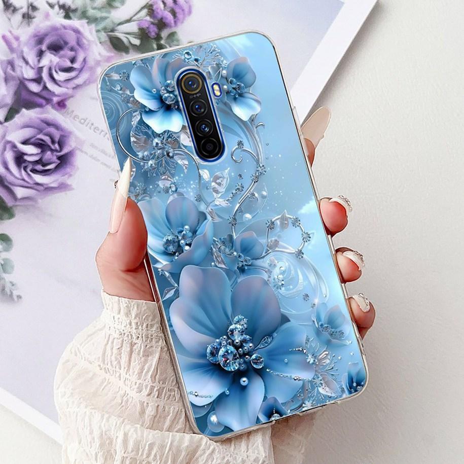 For Realme X2 Pro Case RMX1931 Cover Popular Flower Soft Clear Silicone Back Cover For Realme X2 XT Bumper RMX1921 RMX1992 Funda