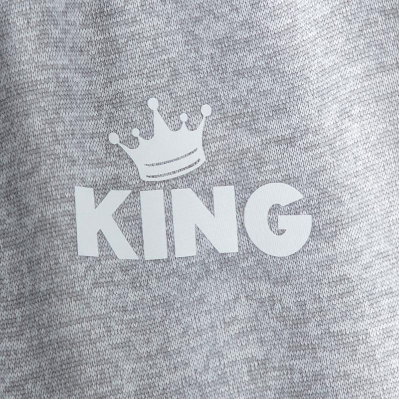 Children's Autumn and Winter Pure Color Simple KING Letter Printed Harem Pants for Boys and Girls Leisure Sports Joker Pants