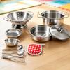 11 Pieces Toy Cookware Set with Storage Pouch Realistic for Daycare, Preschool