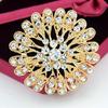 High-Grade Rhinestone Sunflower Brooch: Women's Lapel Pin & Bride Wedding Dress Accessory.
