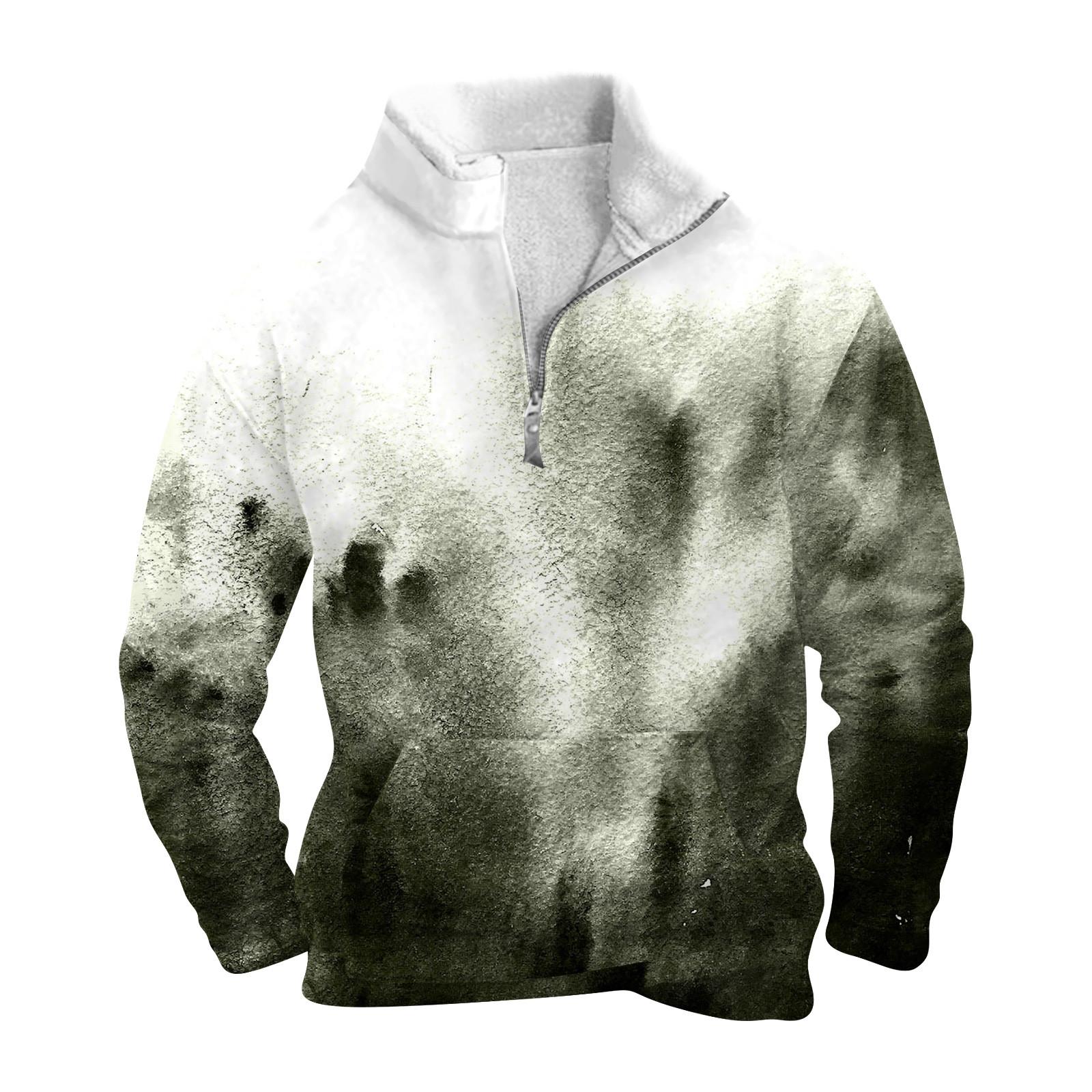 Весенне-осенняя мужская толстовка с воротником-стойкой на открытом воздухе — фото 5