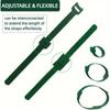 100pcs Reusable Heavy-Duty Nylon Plant Ties Garden Straps with Hook & Loop Fasteners, Weatherproof Non-Slip Grips for Climbing Vines, Greenhouse