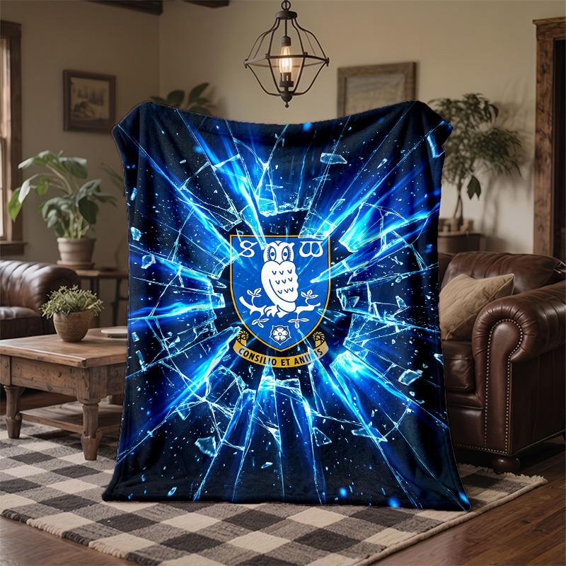 Sheffield Wednesday Football Print Flannel Blanket Soft Warm Sofa Bed Throw Blanket For Home Office Bedroom