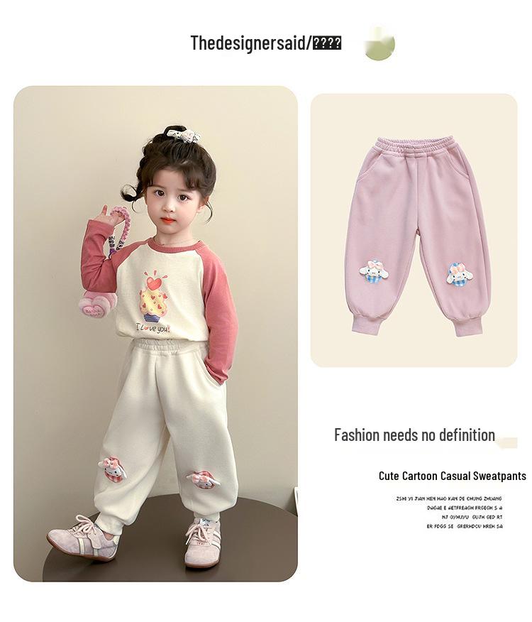 2025 New Girls' Casual Long Pants - Spring/Fall Toddler Sports Sweatpants