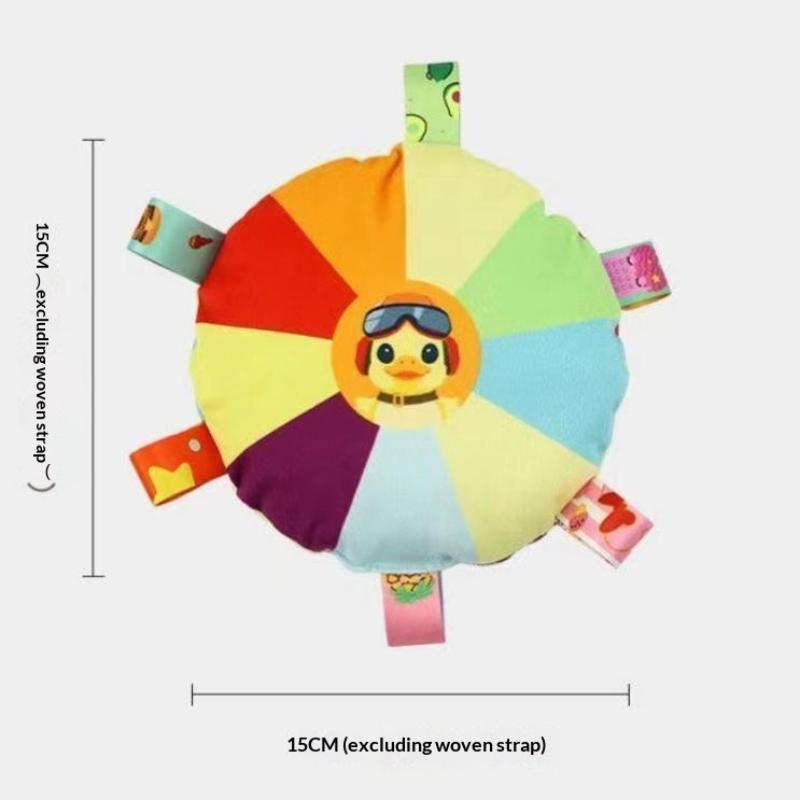 Squeaky Plush Dog Flying Disc Interactive Training Chew Toy Teething Cleaning Soft Pet Toy For Dogs Outdoor Interactive Play