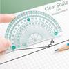 8Pcs/Set Multifunctional Math Geometry Set 0.7mm Erasergraphite Lead Triangle Ruler Ruler Compass Set Straight Ruler