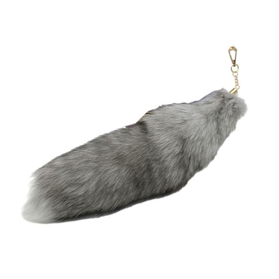 Extra velká falešná klíčenka Fox Tail Velká imitace Fox Tail Přívěsek na klíče Ozdoba Snadné připevnění k taškám Batohy Cosplay doplněk