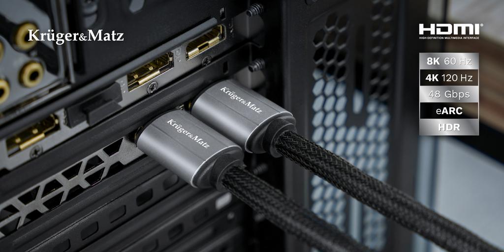 HDMI - HDMI 2.1 cable 0.9m UHD 8K 60Hz KrugerMatz