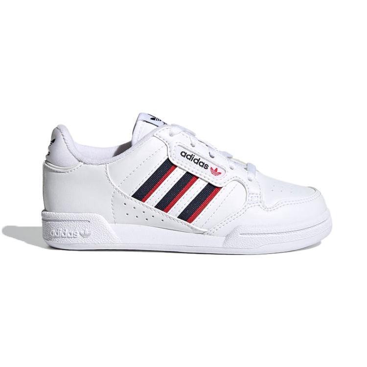 adidas Originals Continental 80 Leather Low Top Kids' Skateboarding Shoes White Blue Red Children Aged 3 7 Years Old S42611