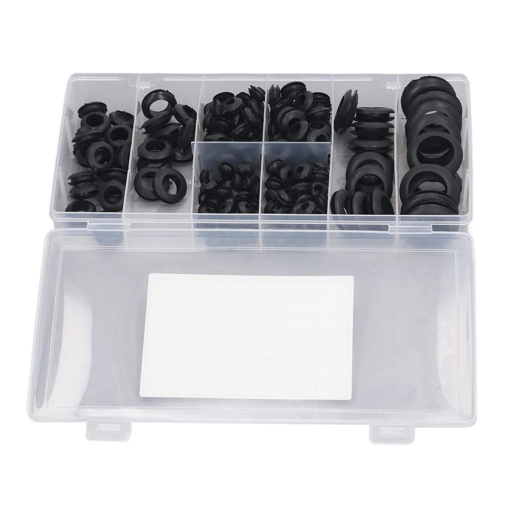 200 Pcs Rubber Grommet Waterproof Oil Proof Firewall Hole Plug Hard Wearing Eyelet Ring Gasket