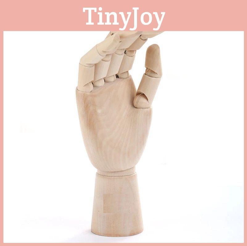 Elegant Wooden Right Left Hand Model For Sketching Drawing With Jointed Movable Fingers Mannequin