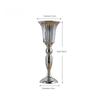 Golden Candle Holder Metal Art Flowers Vase Creative Flower Stand  Wedding Party Props