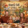 Happy Fall Banner Backdrop for Fall Party Decorations 5.9×3.6ft