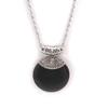 Les Trésors De Lily [J8071] - Silver-black 'Kilimanjaro' Necklace (wood)