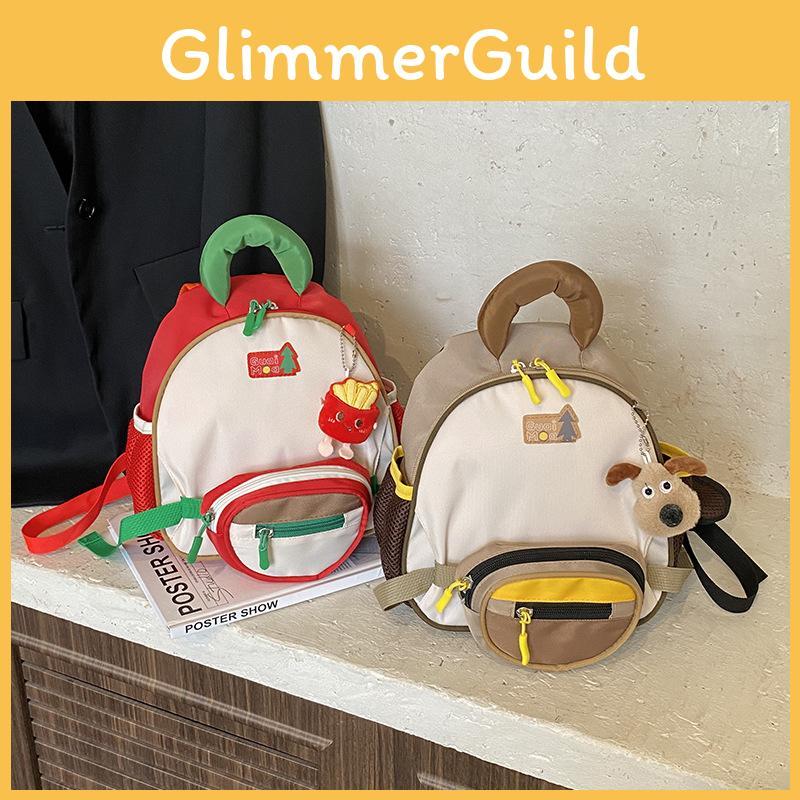 Backpack Preschool With Dog Pendant Curved Shoulder Straps For Comfortable Wear