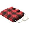 Electric Blanket 60x120cm - Washable Heating Lap Blanket, Mite Removal, Slide Temperature Control, Red & Black Checkered