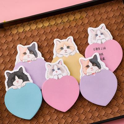 30sheets Cartoon Alien Cat Sticky Notes Student Creative Message Memo Notes Book Expansion Handbook Material Stickers