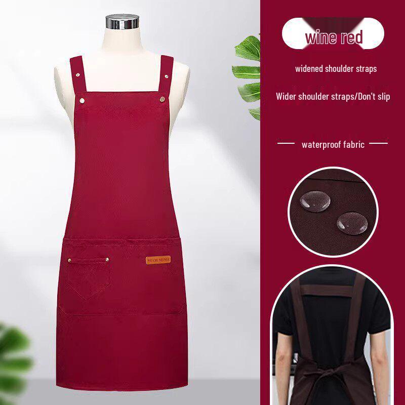 Custom Logo Waterproof Waist Apron for Milk Tea, Hot Pot, and Coffee Shop Staff