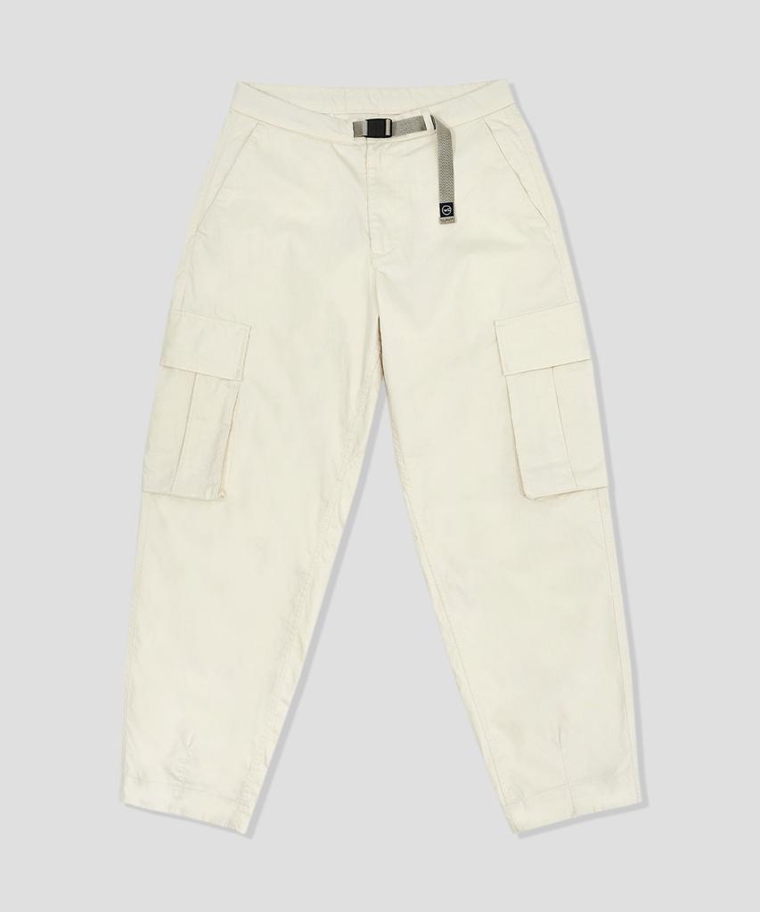 MIDNIGHT12AM Wide Tapered Cargo Pants - Cream