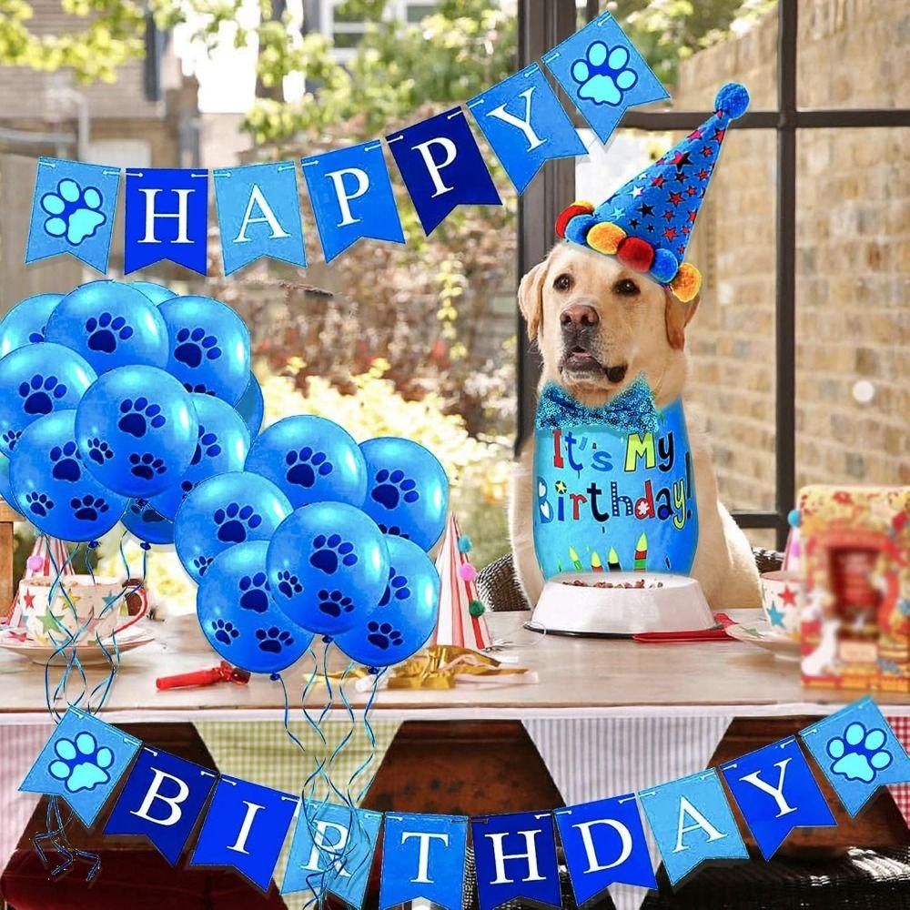 Cartoon Pet Birthday Party Set Cute Pet Birthday Decorations Set  Birthday Party Supplies