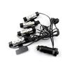 1Set Car Interior 4x3 LED 12V 4W Lighting Decorative 4in1 Blue Inside Atmosphere Light  Car Charge Foot Lighting Car Lights