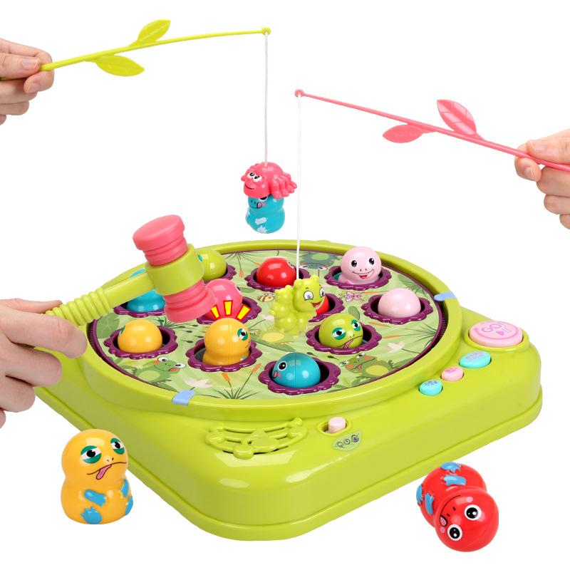 

Пятизвездочный детский электрический хомяк Дяоюйтай, многофункциональный музыкальный интерактивный игровой автомат для родителей и детей, игрушка зелёный/жёлтый