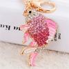 Fashion Rhinestone Colorful Fish Marine Animal Car Women's Cute Bags Charm Accessory Bag Charm