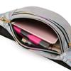 New Arrival Pu Leather Geometric Pattern Chest Bags For Girls Boys Laser Water-Repellent Sports Waist Pack Pocket Crossbody Bags