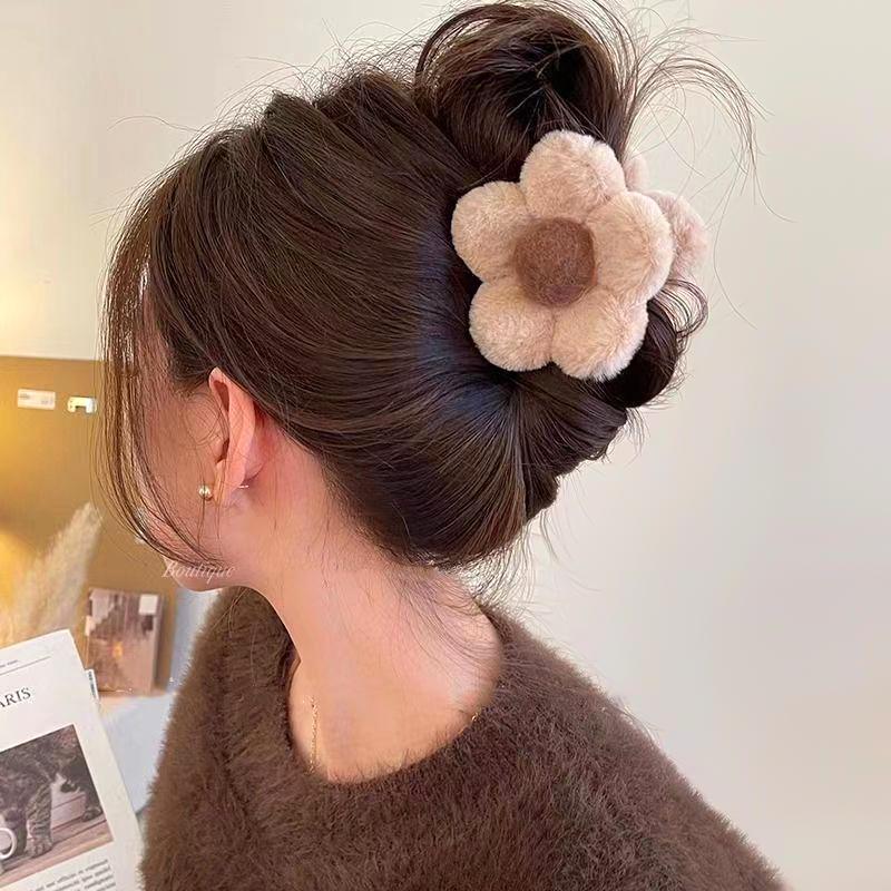 

1 шт. Заколка для волос Элегантная форма цветка Минималистичный стиль Головной убор Модная бижутерия Милые аксессуары Подарок Резинки для волос Плюшевая Разноцветная розовый