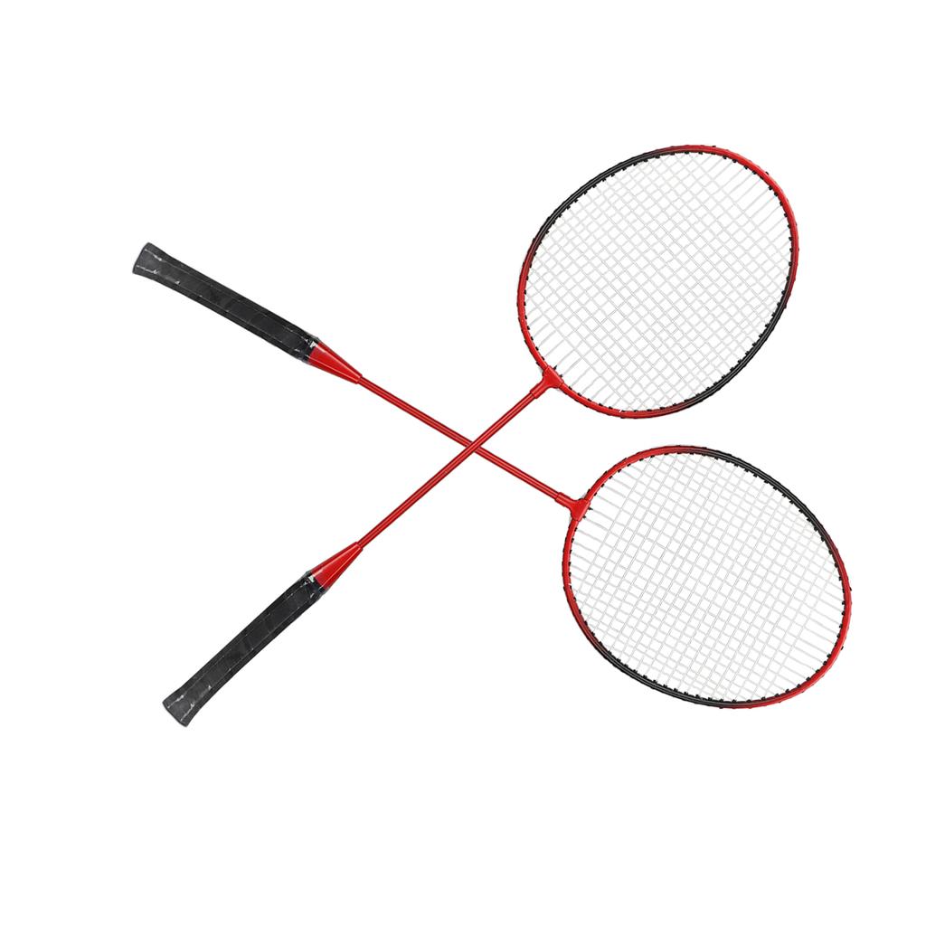 LEIJIAER Badminton Racket Offensive Iron Alloy Lightweight Comfortable Grip Sports Badminton Racquet Red