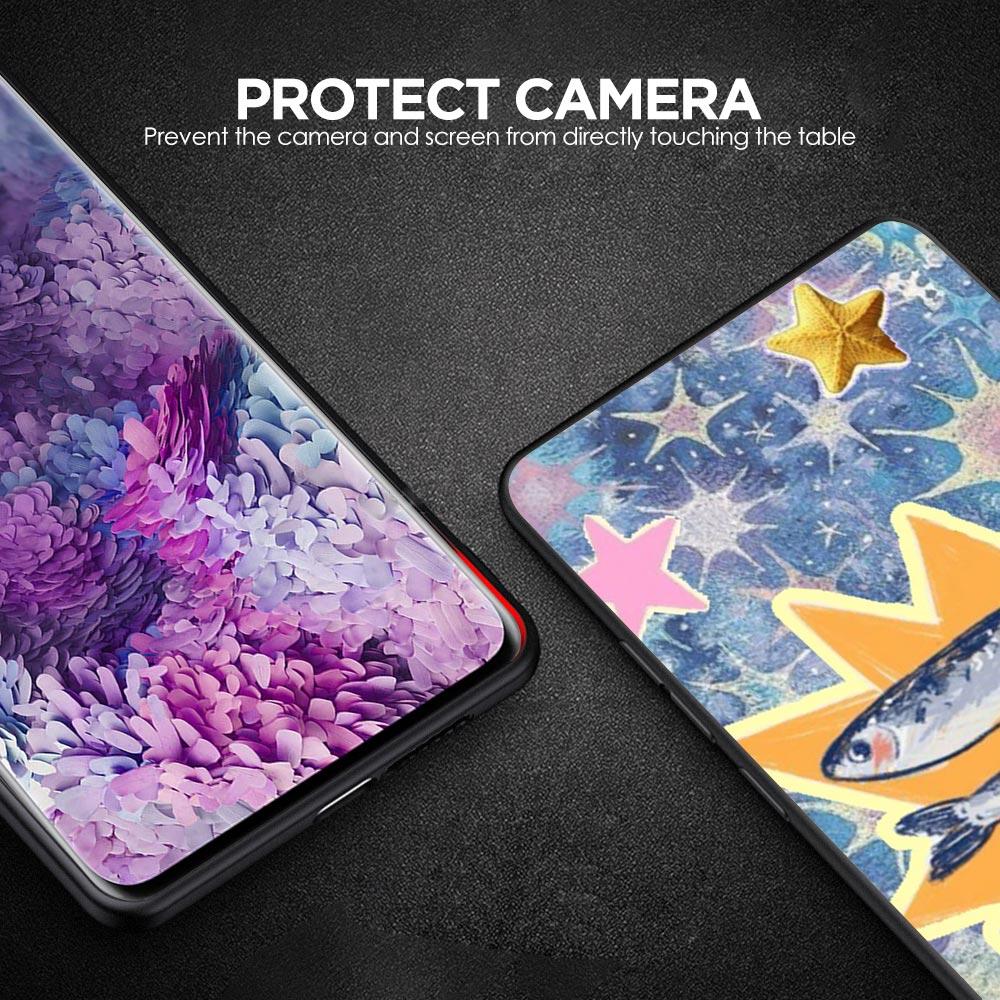 Blue Ocean Fish Phone Case for Samsung Galaxy A55 A35 A17 A07 A15 A13 A25 A51 A71 A72 A73 A32 A52 A52S A41 5G Soft TPU Shell Bag