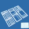 3Pcs/Set Creative Manual Handmade Flexible Record Template Dot Grid Reusable Log Planning Template Set Flexible Journal Stencils