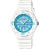 Casio LRW-200H-2CV Analog Watch Women's Kids Gloss White Blue Check Pattern Imported Model