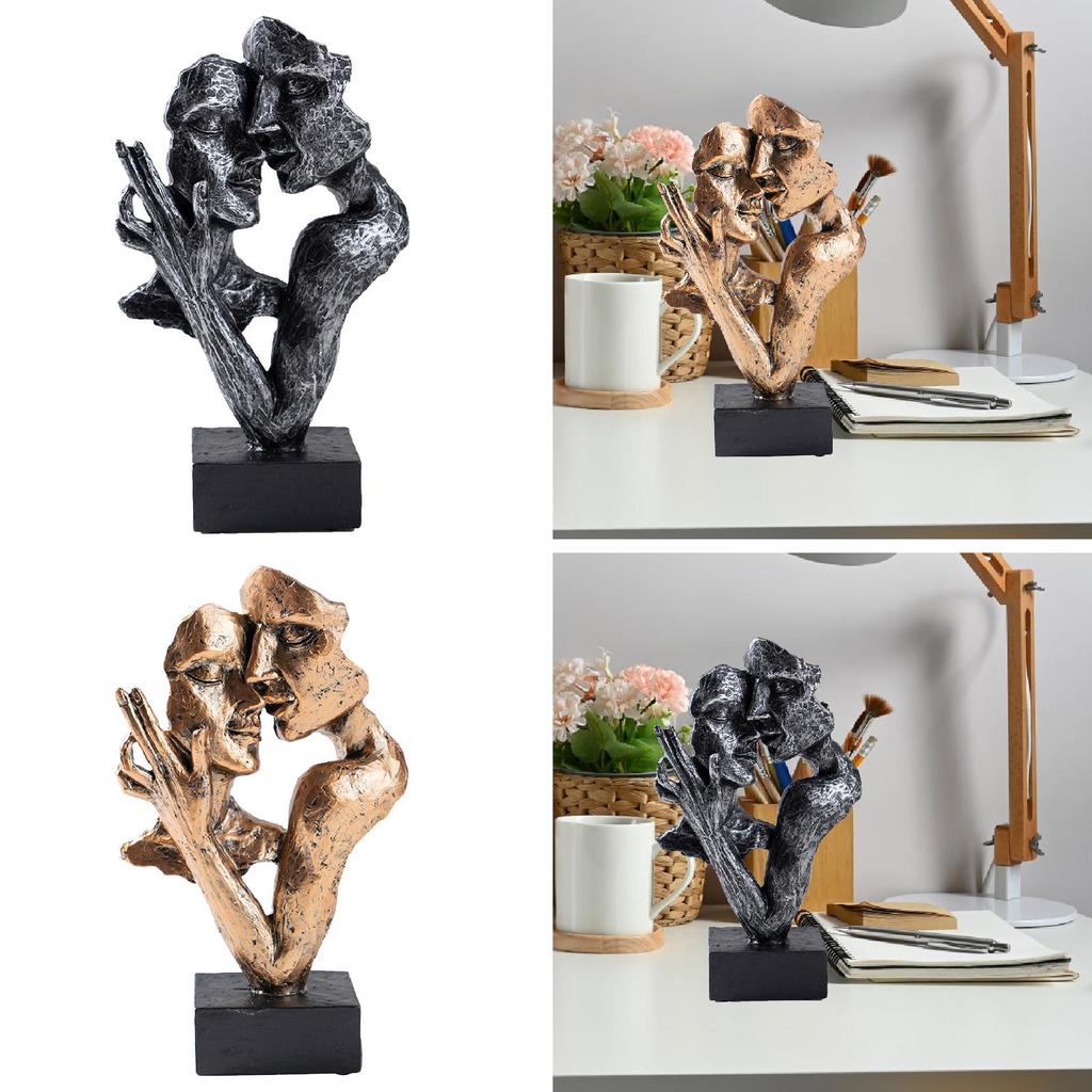 Abstract Art Couple Sculpture Decorative Collection Love Figurine for Study Room TV Cabinet Farmhouse Festival Romantic Gift