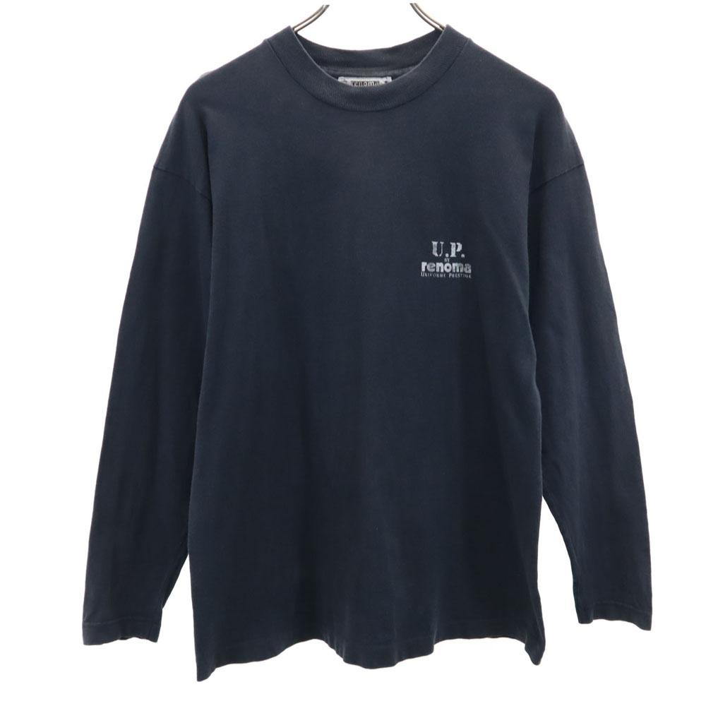 RENOMA 90s Made In France Pug Back Print Long Sleeve T-shirt Men's Used