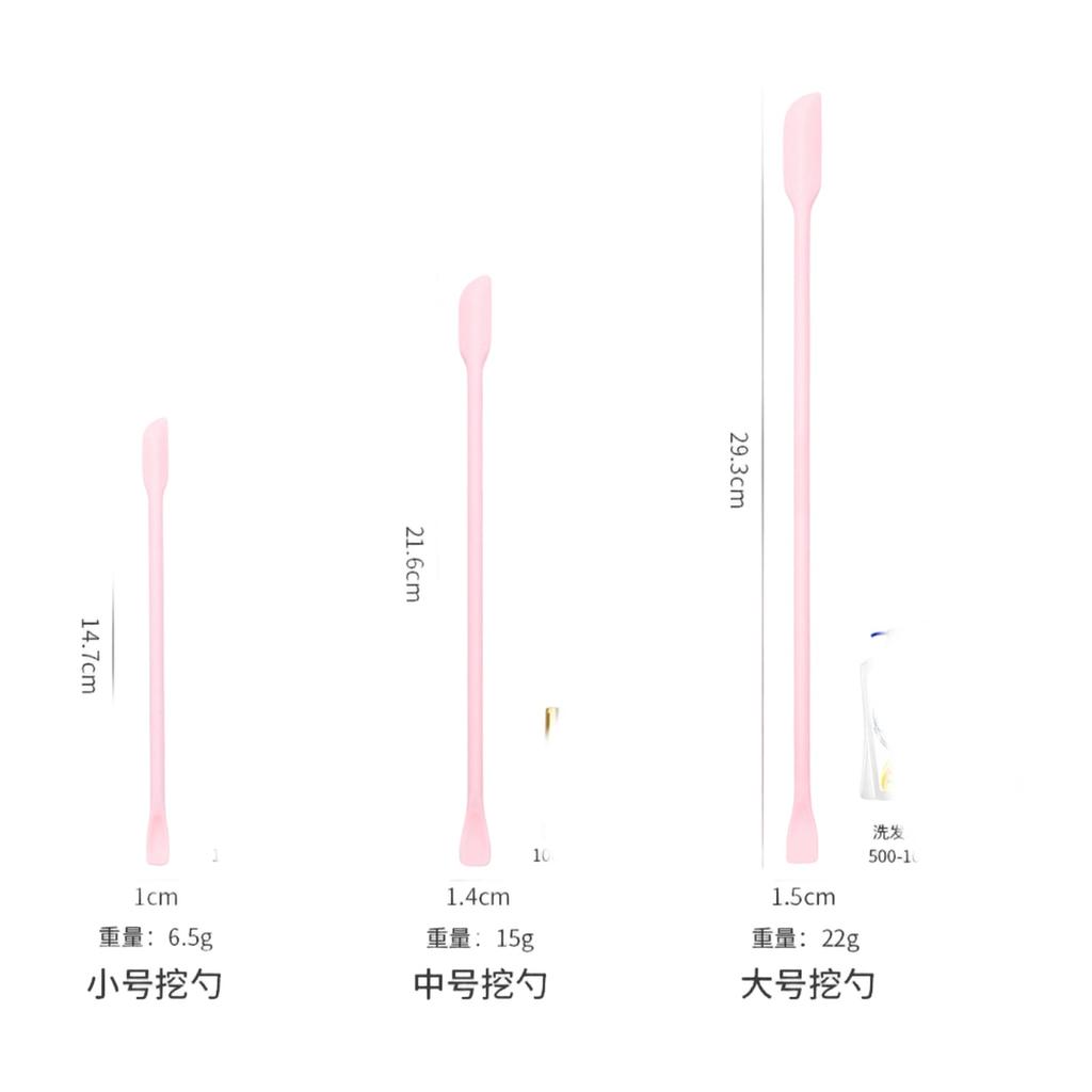 Double Head Silicone Spatula Cosmetic Scoop Beauty Cream Jar Scraper