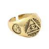 European and American New Hand Jewelry Ring Devil's Eye Triangle Ring Jewelry