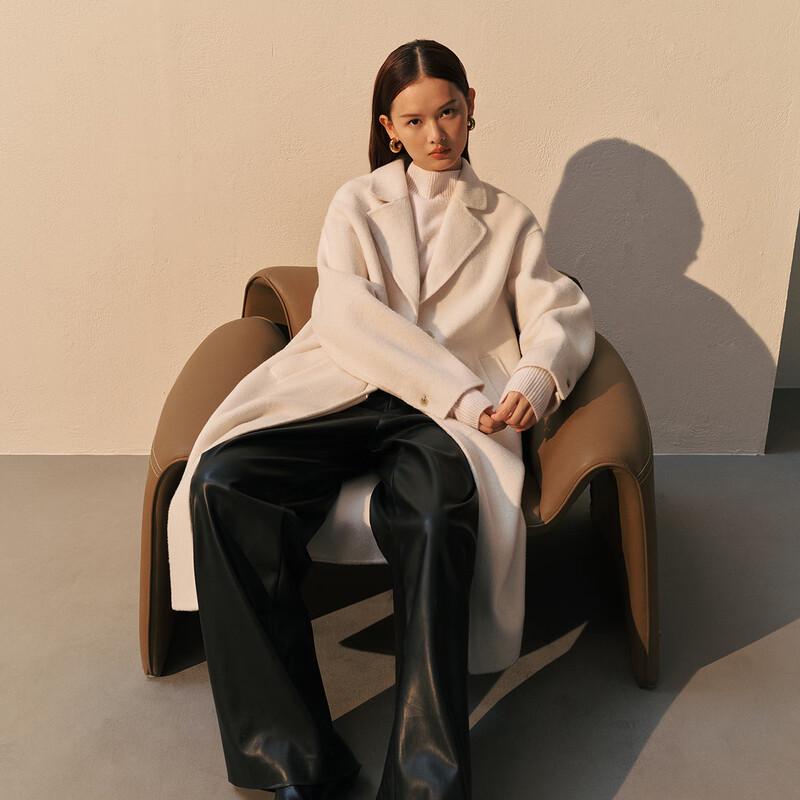 PEACEBIRD Women's Master Velvet Double-Faced Wool Blend Coat