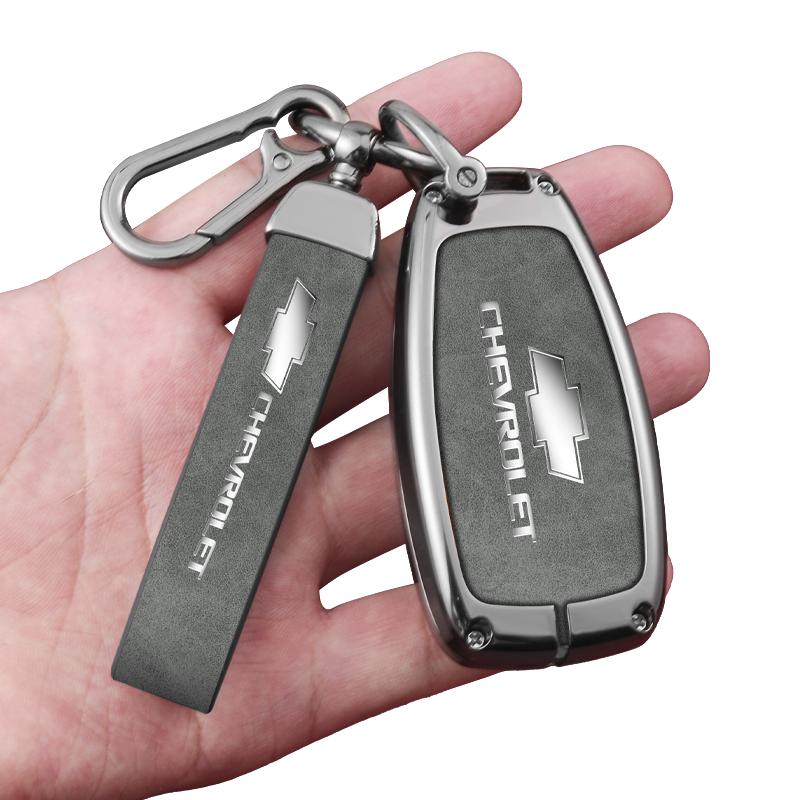Funda de piel de aleación de zinc para llave de coche plegable, llavero para Chevrolet Cruze Aveo 2020-2024 BOLT Tracker Malibu Onix Cobalt Captiva Spark