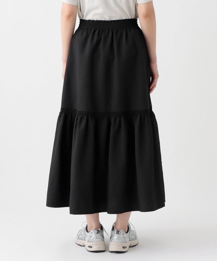 Afternoon Tea Living Skirt JN88 Shirred Panel Skirt, Size M, Black