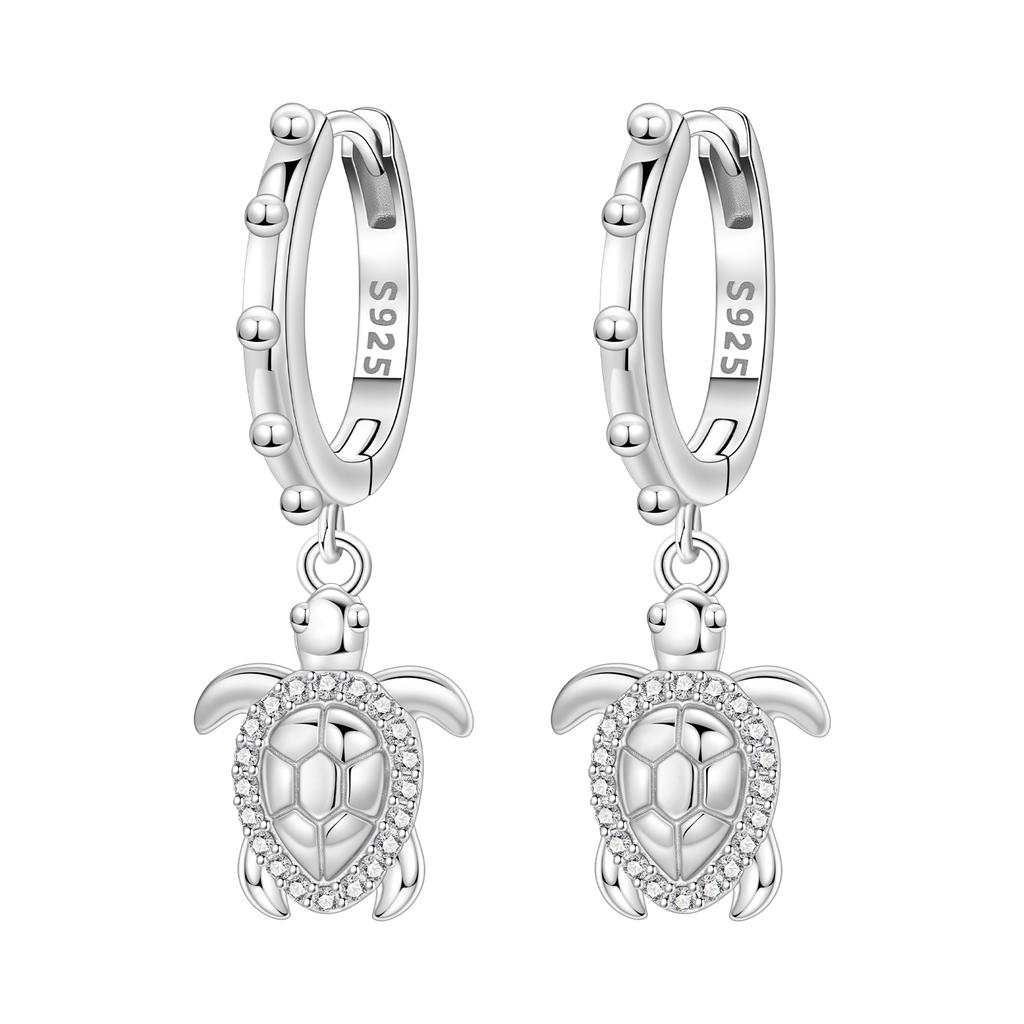 Orstarry Original 925 Silber Blauer Teufelsfisch Ohrringe Damen Creolen Ohrring Jubiläums Schmuck Trendige Geschenke
