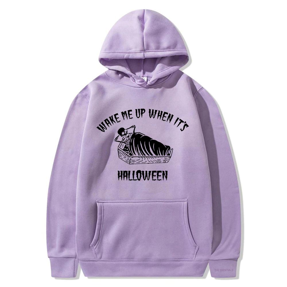 Wake Me Up When It’s Halloween Hoodie 2025 Men/women Hoodies Funny Halloween Gitfs Harajuku Winter Clothes Pullover Sweatshirt