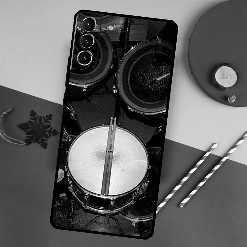Musical Instrument Drum Phone Case For Samsung Galaxy S25 S26 Ultra S20 S21 S22 S23 S24 Plus S10 S25 FE Back Cover