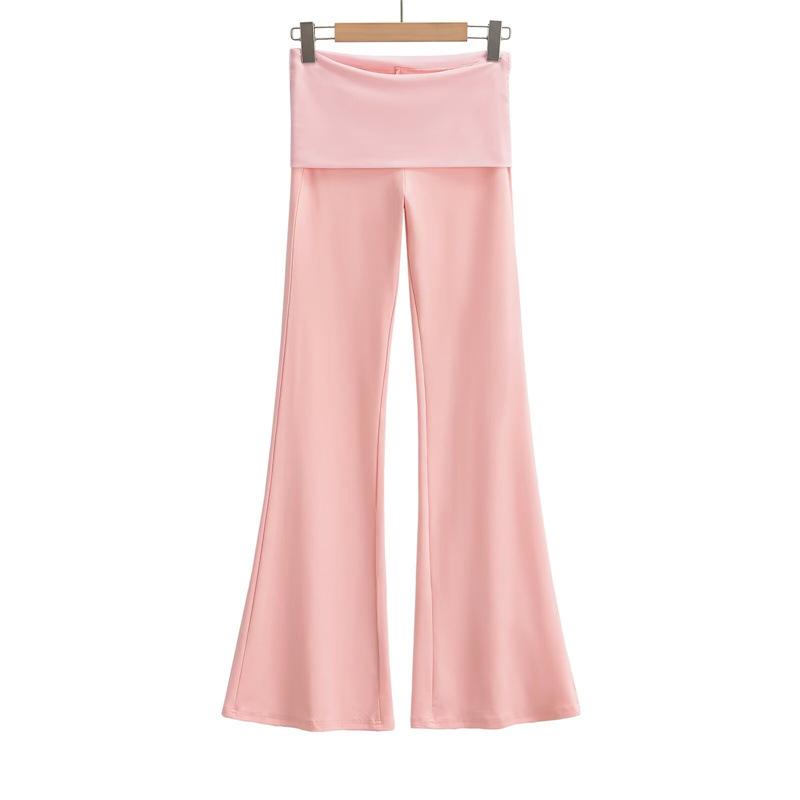 Korean Elegant Patchwork Mesh Flare Yoga Pants - Women's Retro Slimming Two-Piece Drape Design