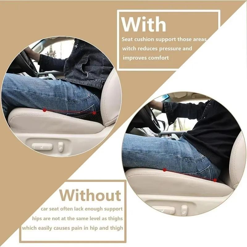 New Car Seat Cushion 2 in 1 Memory Foam Seat Pad for Sciatica Lower Back Pain Relief Seat Cushion for Car Seat Driver Comfort