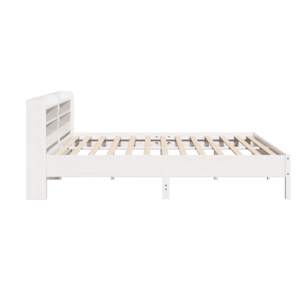 Solid Wood Bed without Mattress White 180x200 cm Pine Wood