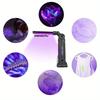395nm Led UV Flashlight Blacklight Foldable USB Rechargeable UV Light Ultraviolet Flashlight for Pet Urine Detector Resin Curing