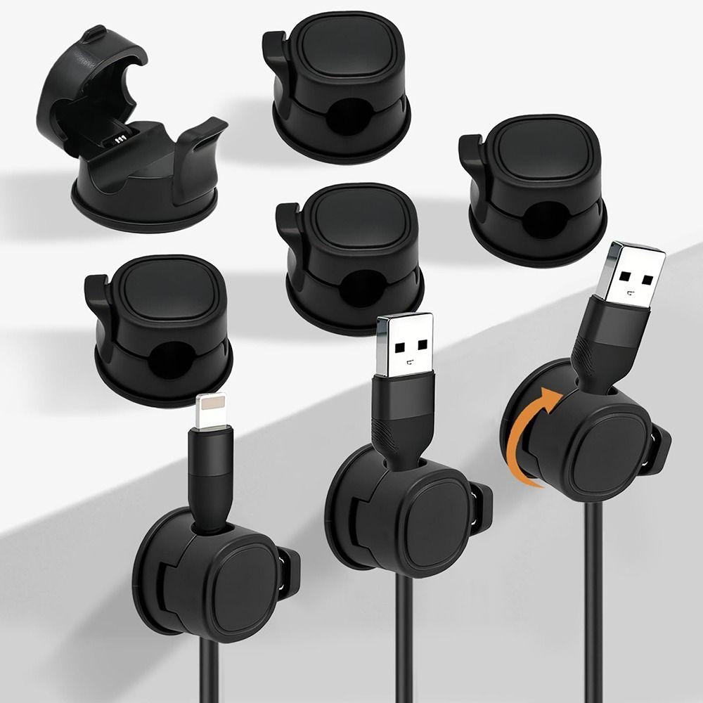 3Pcs Adhesive Cord Holder Magnetic Cable Management Wire Arrangement Cable Organizer  Under Desk